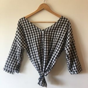 Black & White Gingham Blouse